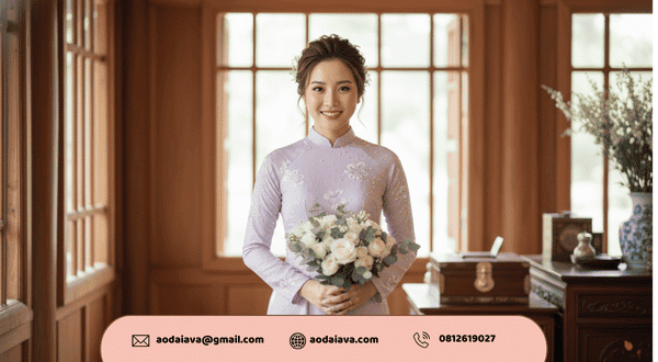 Các mẫu áo dài đám hỏi đẹp màu pastel nhẹ nhàng cho cô dâu