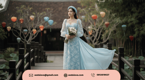 Mẫu áo dài đám hỏi cách tân hiện đại phù hợp xu hướng mới