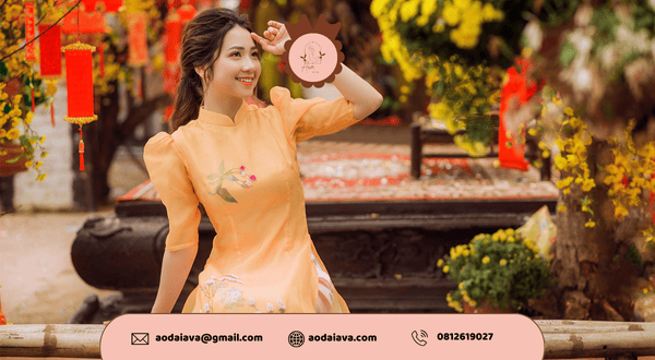 áo dài thêu tay hoa cúc