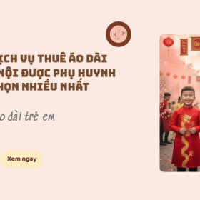Áo dài trẻ em đôi