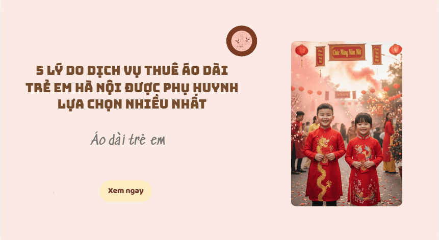 Áo dài trẻ em đôi